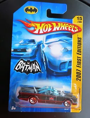 Buy Hot Wheels 2007 Issue ' New Model ' Classic 1966 Tv Batmobile Carded Very Nice • 5£