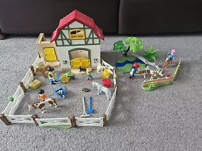 Buy Playmobil Country Stables Pony Farm 6927 Woodland Walk Horse Rider  • 15£