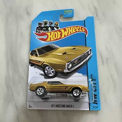 Buy Hot Wheels 1971 Ford Mustang Mach 1 Gold 2014 • 6£