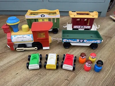 Buy 1973 Fisher Price 991 Circus Train + People Figures 70’s Toys Vintage • 24£