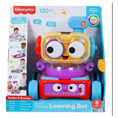 Buy Fisher-Price Baby Toddler & Preschool Toy With Music Lights 4-in-1 Learning Bot • 37.49£