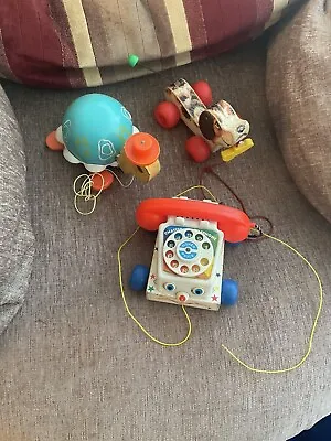 Buy Fisher Price Vintage Dog , Phone And Tortoise  • 7.99£