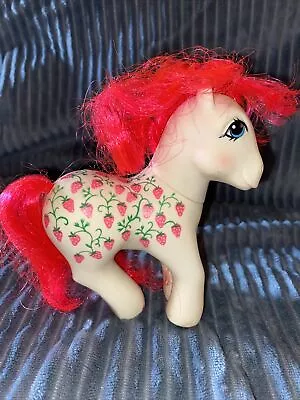 Buy Vintage My Little Pony G1 Sugarberry White Pink Twice As Fancy Strawberry MLP • 27.40£