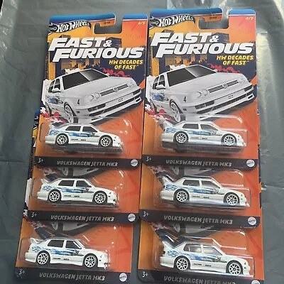 Buy 6 X Hot Wheels Fast And Furious   Volkswagen Jetta Mk3/ Long Card • 46£