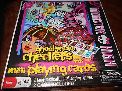 Buy New Monster High Ghoul-moku Checkers And Mini Playing Cards Games • 5.67£