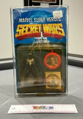 Buy Vintage Mattel Marvel Secret Wars Black Costume Spider-Man NIB MOC 1984 • 375£