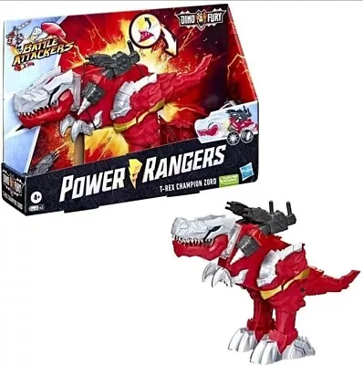 Buy Power Rangers Battle Attackers Dino Fury T-Rex Champion Zord Brand NEW & Boxed • 18.99£
