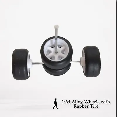 Buy 6 Spoke Custom Alloy 1:64 Wheels And Tyres Real Riders Rubber Hot Wheels Etc • 4.50£