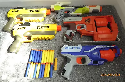 Buy Nerf Gun Bundle, 5 Guns, 21 Darts, GC • 19.99£