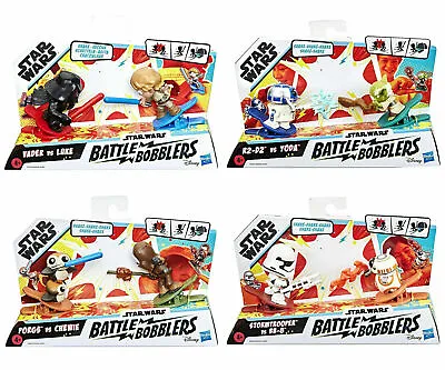 Buy STAR WARS Battle Bobblers Battling Action Figures Hasbro Luke Vader Yoda R2d2 • 4.99£