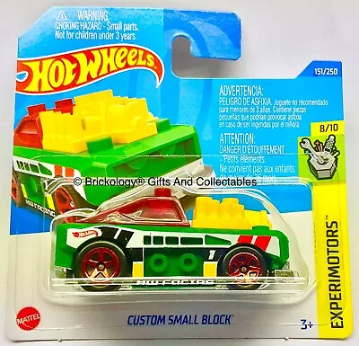 Buy Hot Wheels Fits Lego Car Custom Small Block Green Build On Remove Parts Mattel • 12£