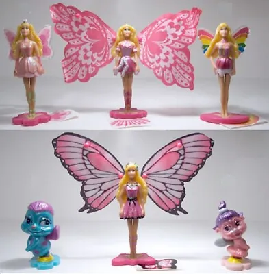Buy Kinder Surprise Ferrero Barbie Fairytopia Princess Figures Cake Toppers + Paper • 10.74£