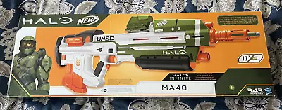 Buy Nerf - Halo MA40 Assault Rifle Motorised Dart Action Blaster Gun - Brand New  • 45£