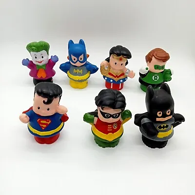 Buy 7  X Super Heroes Fisher Price Little People Figures Bundle • 18.99£