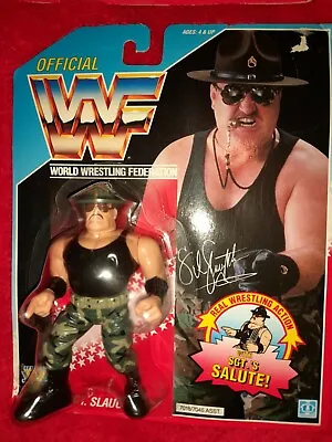 Buy WWF Hasbro Series 3 Sgt Slaughter MOC *RARE* **COLLECTORS ITEM** • 179.99£