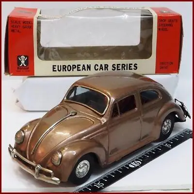 Buy Old Bandai Volkswagen Beetle Tea Tin Toy Car With Box • 300.29£