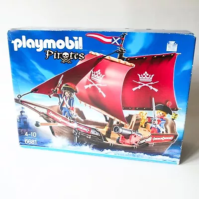 Buy Playmobil Pirate Ship Set 6681 With Extra Toy Figures - Incomplete Boxed • 5£