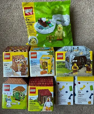Buy 8 New Lego Gwp Iconic Cave Party Banana Gingerbread Easter Bunny Chicken Skater • 49.75£