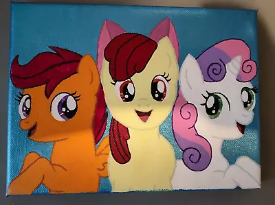 Buy My Little Pony Custom Painting Artwork | Scootaloo, Apple Bloom Sweetie Belle • 17.99£