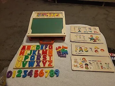 Buy Retro Vintage 1972 FisherPrice School Days Toy Desk Complete Educational Play • 25£