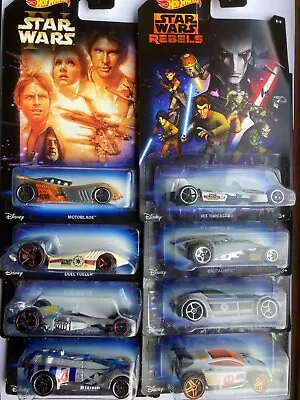 Buy Hot Wheels Star Wars 2014 Set Of 8 Die Cast Cars Still Carded • 4£