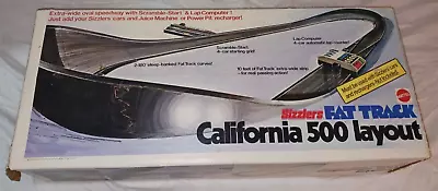 Buy Vintage Mattel Hot Wheels 1970 SIZZLERS FAT TRACK CALIFORNIA 500 LAYOUT - Nice! • 94.72£