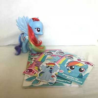 Buy My Little Pony Rainbow Dash Figure 2010 Hasbro G4 15cm Tall 9  Blue Wings Books • 9.99£