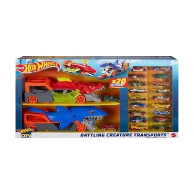 Buy Hot Wheels City Battling Creature Transports Playset And Vehicles 20 Cars Gift • 52.99£