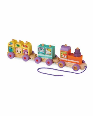 Buy Fisher Price Wooden Pull Along Stacking Train  • 18.99£
