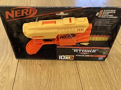 Buy Nerf Alpha Strike Fang QS-4 Foam Dart Blaster With 10 Darts Tactical Orange ~NEW • 7.50£