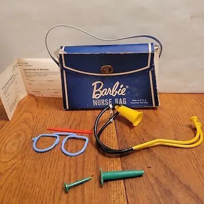 Buy 1962 Barbie Nurse Bag W/accessories Pressman Rare • 142.77£
