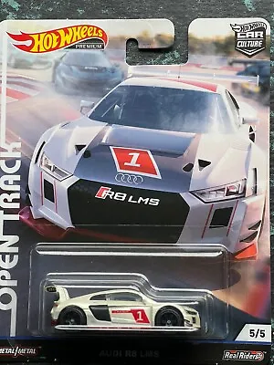 Buy 2018 Hot Wheels Premium AUDI R8 LMS Car Culture Open Track Real Riders -Red Base • 31.99£