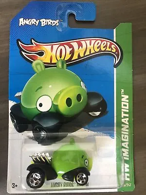 Buy Hot Wheels Angry Birds Minion Pig Green  35/247 Long Card 2012 New • 12£