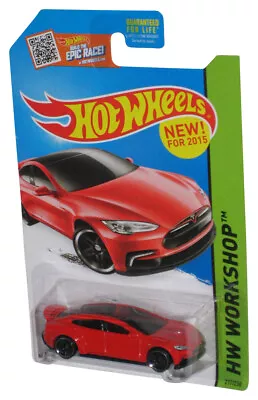 Buy Hot Wheels HW Workshop (2015) Red Tesla Model S Toy Car 217/250 • 16.69£