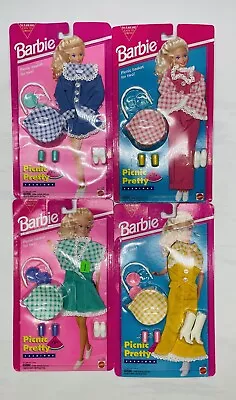 Buy 1994 Barbie Picnic Pretty Lot Of 4 Made In China NRFP • 213.39£