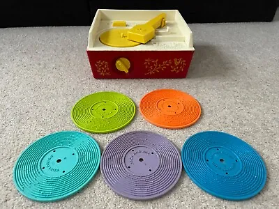 Buy Vintage Fisher Price Record Player With 5 Records From Around 1975 • 7£