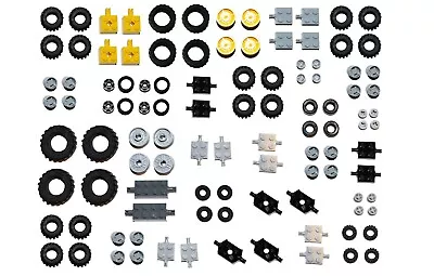 Buy LEGO WHEELS 100 Pieces Set Pack City Like 6118 Small Medium Large Tyre Axle FSH • 11.25£