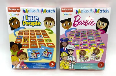 Buy Fisher-Price Make A Match Games Little People Or Barbie Ages 3+ YJN001 NG • 9.50£
