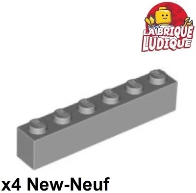 Buy LEGO 4x Brick Brick 1x6 6x1 Gray/Light Bluish Gray 3009 NEW • 2.22£