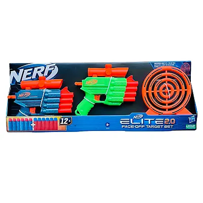 Buy Hasbro NERF Elite 2.0 Face-Off Target Set 2x Guns With Target And 12 Bullets 8+ • 15.95£