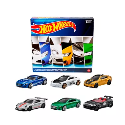 Buy Hot Wheels 6 Pack - Porsche 911 GT3, BMW M4, Mercedes AMG, Jaguar, Audi, Alpine • 11.99£