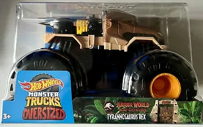 Buy Hot Wheels Monster Trucks Oversized Jurassic World Camp Cretaceous T-Rex 1:24 • 18.04£