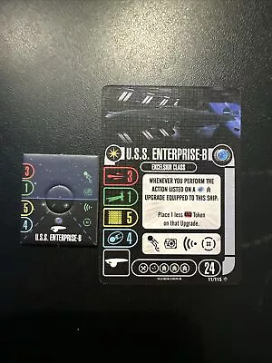 Buy Star Trek Attack Wing USS Enterprise B Ship Card And Base Token • 10£