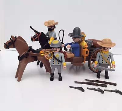 Buy Playmobil Western Wagon Set Southern Soldiers, Wagon, Confederate Toys ACW • 45£