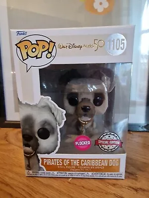 Buy Funko Pop! Pirates Of The Caribbean Dog Flocked #1105 + Pop Protector • 20£