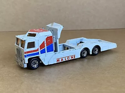 Buy Matchbox Kenworth Cabover Racing Transporter, Malone, 5  Die Cast, Rare. 1983. • 10£
