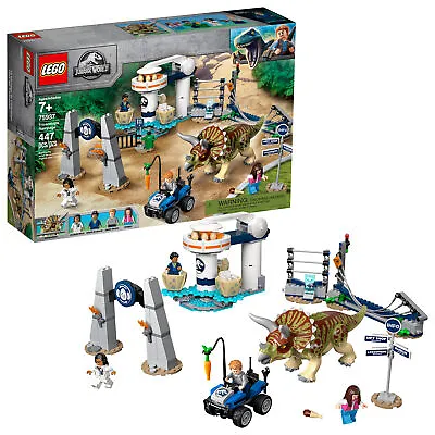 Buy LEGO Jurassic World: Triceratops Rampage (75937) Building Kit 447 Pcs RETIRED • 56.82£