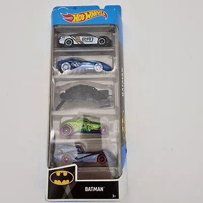 Buy Hot Wheels Batman Model Cars 5 Pack Mattel Batmobile Dodge Charger The Bat NEW • 9.75£