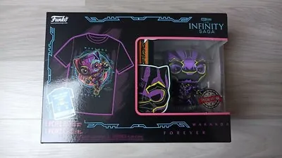 Buy Funko  Black Panther Black Light  And Tee Special Edition Med #891 Still Sealed • 25£