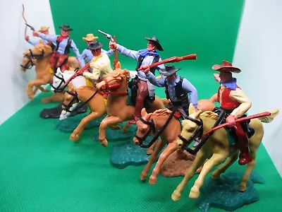 Buy Vintage Timpo Mounted Cowboys X 7 In Pristine Condition • 16£
